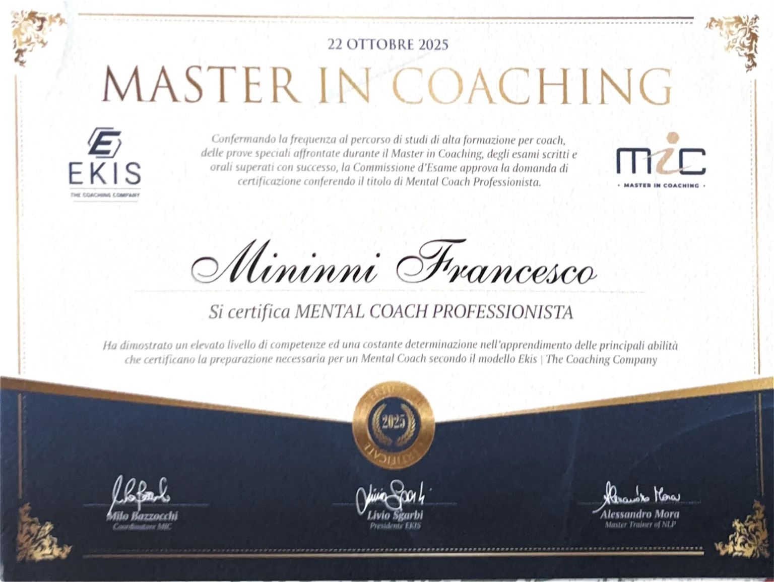 attestato master in coaching